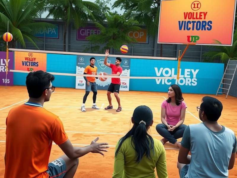Volley Victors UP community event showing players interacting